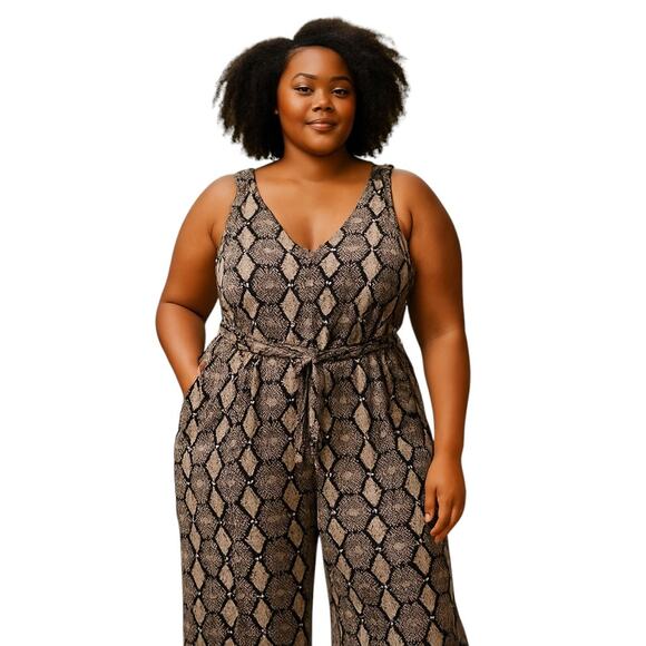 Timing Medium Brown Women's Jumpsuit Romper Pants Sleeveless BOHO Miss Size 8 10 - Picture 1 of 5